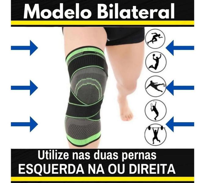 Imagem de Joelheira Musculação Compressão Fitnes Academia Corrida Bike