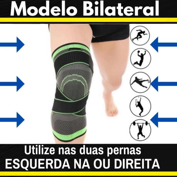 Imagem de Joelheira Musculação Compressão Ortopédica Academia Corrida Bike Para Articulação Dores