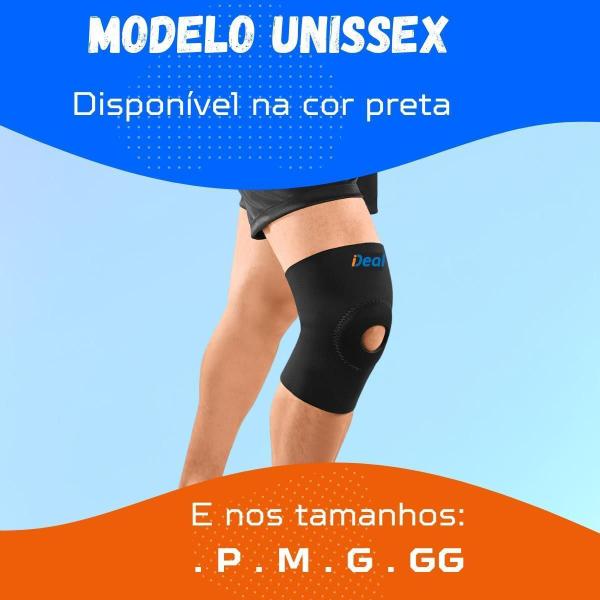 Imagem de Joelheira Ortopédica Compressão Neoprene Treino Exercícios M