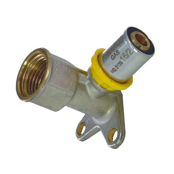 Imagem de Joelho 90 Amanco Gás DN 16 mm x 1/2 NPT: Base Fixa Fêmea