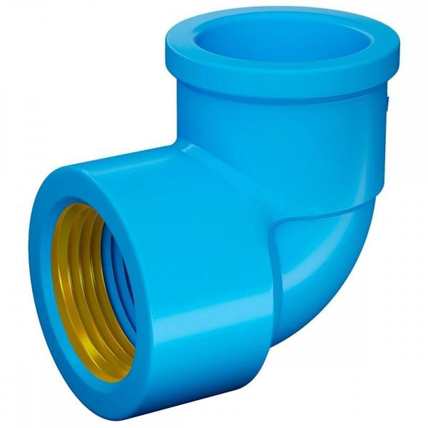 Imagem de Joelho Azul Com Bucha Latao Fortlev 25Mm X 3/4'' . / Kit C/ 20 Peças