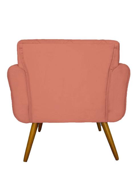 Imagem de Jogo 02 Poltronas Estofadas Decorativas Para Consultório Isabella Suede Coral - DL DECOR