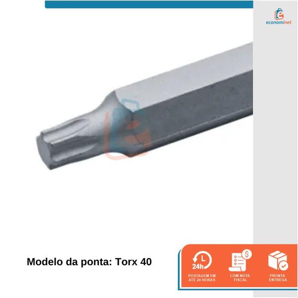 Imagem de Jogo 10 Bits Ponta Torx 40 Para Parafusadeira 50mm Starfer