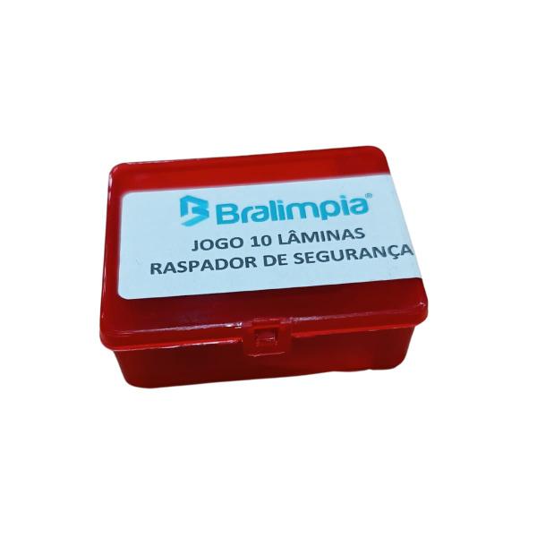 Imagem de JOGO 10 LAMINAS PARA RASPADOR DE SEGURANCA BRALIMPIA 4 cm