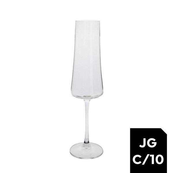 Imagem de Jogo 10 Taças Champanhe Xtra Cristal Ecológico 210ml