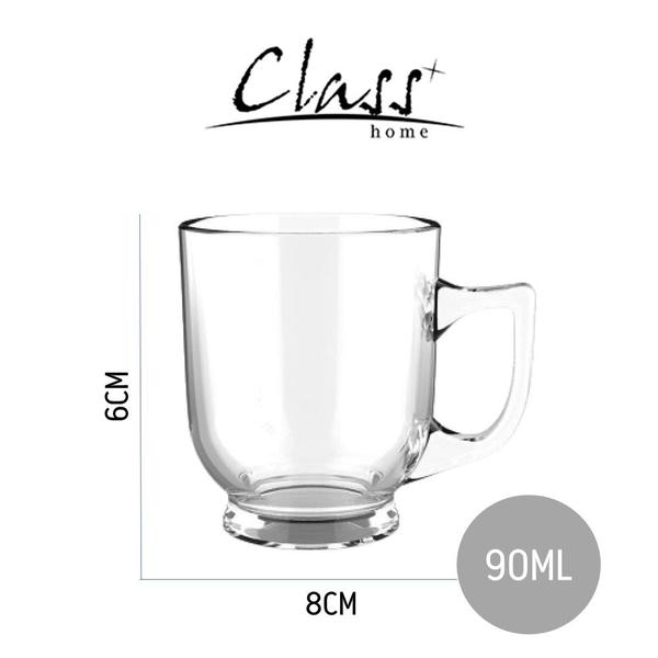 Imagem de Jogo 10 Xícaras de Café Mini Caneca de Vidro 90ml Orlando Transparente City Glass