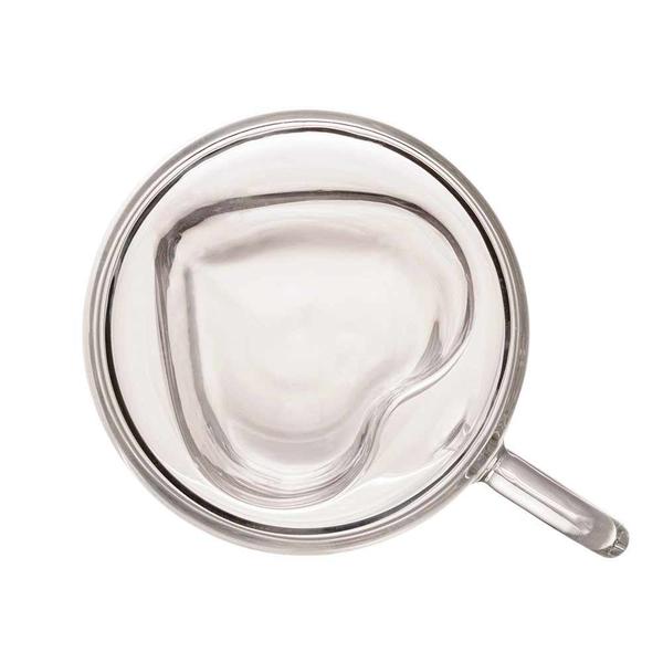 Imagem de Jogo 10 Xícaras para Café Parede Dupla Coração Cor Transparente Lyor 80ml