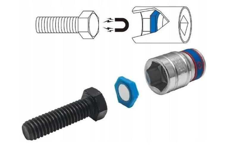 Imagem de Jogo 11 Insertos Magneticos Sextavados Soquetes 8 A 19Mm