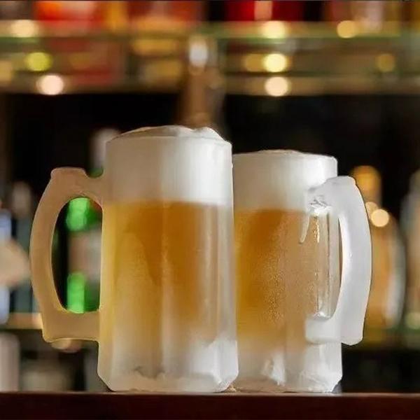 Imagem de Jogo 12 Caneca de Chopp Zero Grau Vidro Transparente Casual Resistente Bar 380ml Class Home