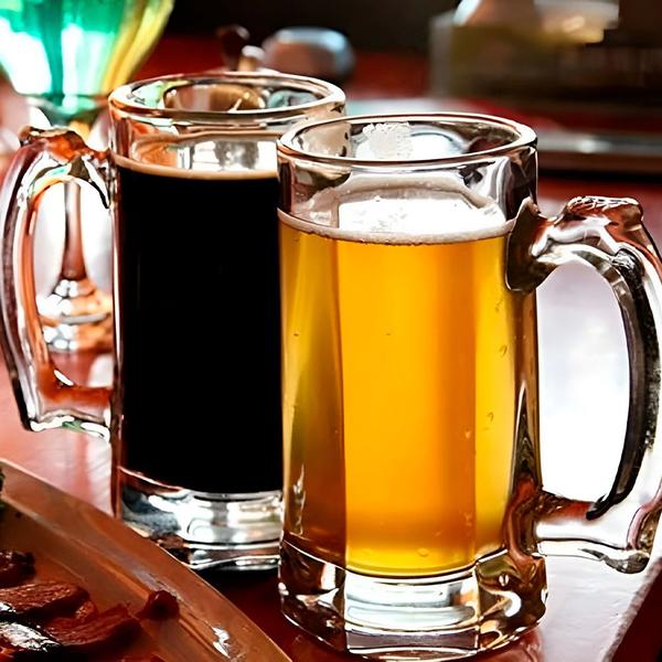 Imagem de Jogo 12 Caneca de Chopp Zero Grau Vidro Transparente Casual Resistente Bar 380ml Class Home