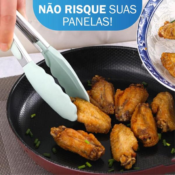 Imagem de Jogo 12 Colheres De Silicone Cabo Madeira Utensílios Cozinha Top