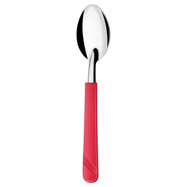Jogo 12 Colheres Vermelho Luna Plástico e Inox Mesa Posta - Taumer Imagem de Jogo 12 Colheres Vermelho Luna Plástico e Inox Mesa Posta