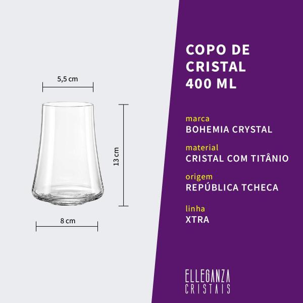 Jogo 12 Copos De Cristal Água E Whisky Linha Xtra Bohemia - Bohemia Crystal Imagem de Jogo 12 Copos De Cristal Água E Whisky Linha Xtra Bohemia