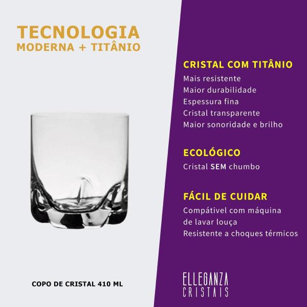 Imagem de Jogo 12 Copos De Cristal Whisky 410 Ml Linha Trio Bohemia