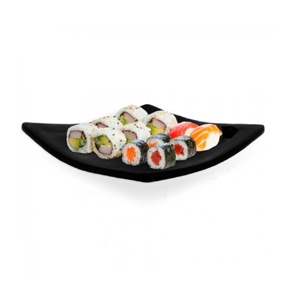 Jogo 12 Pratos Raso Sushi Oriental 15cm Japones Preto - Riodeouro Imagem de Jogo 12 Pratos Raso Sushi Oriental 15cm Japones Preto