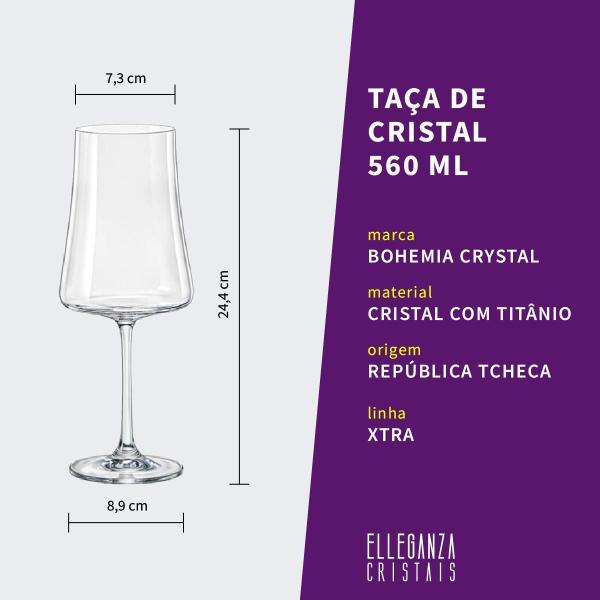 Imagem de Jogo 12 Taças Cristal Água E Vinho Tinto Linha Xtra Bohemia