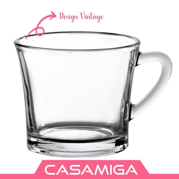 Imagem de Jogo 12 Xícaras Café Chá Vidro Vintage 180ml Transparente