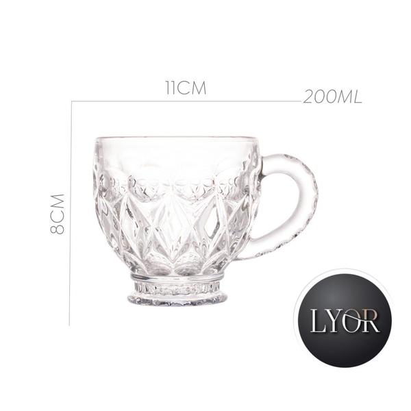 Imagem de Jogo 12 Xícaras de Chá de Vidro Cristal Lile Lyor Cor Transparente 200ml