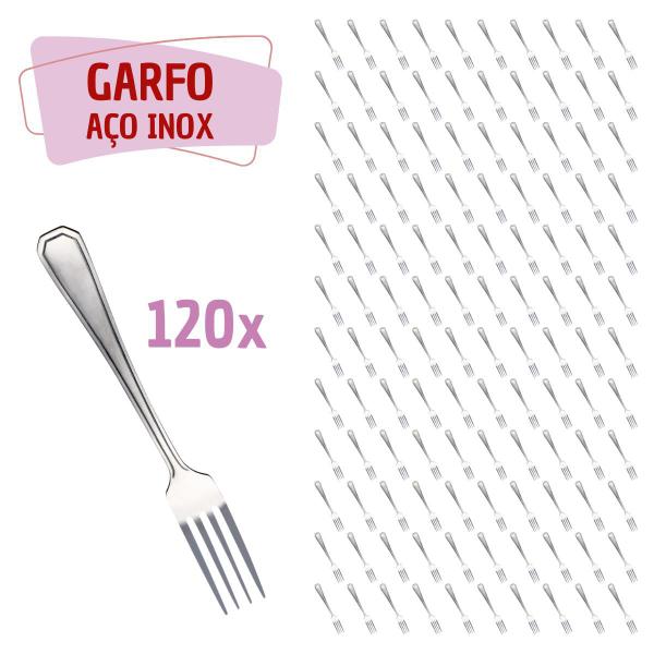 Imagem de Jogo 120 Pçs Garfo Reforçada Inox Restaurante / Bar / Casa