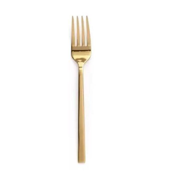 Imagem de Jogo 12un Garfo de mesa Inox Dourado Luxe Gold Slim