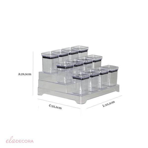 Jogo 13 Porta Temperos Condimentos Organizador Decorativo - Paramount Imagem de Jogo 13 Porta Temperos Condimentos Organizador Decorativo
