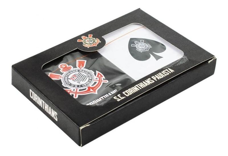 Jogo 2 Baralhos Plástico Corinthians Oficial - Mileno Imagem de Jogo 2 Baralhos Plástico Corinthians Oficial