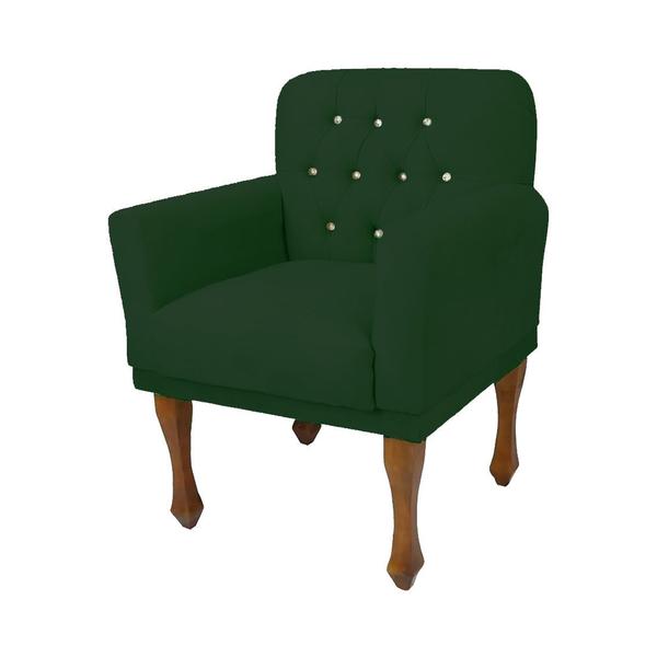 Imagem de Jogo 2 Cadeira Poltrona Decorativa Para Clínica Anitta Suede Verde DL Decor