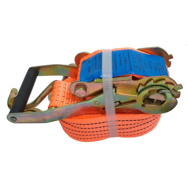 Jogo 2 Cintas de Amarração Catraca 10m x 50mm 3 Ton - CHARBS Imagem de Jogo 2 Cintas de Amarração Catraca 10m x 50mm 3 Ton - CHARBS