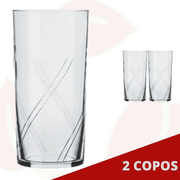 Imagem de Jogo 2 Copo Brisa Transparente Nadir 300ML Suco Água Drink