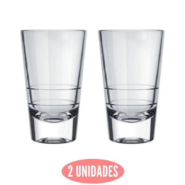 Imagem de Jogo 2 Copos 100ml Caninha Dose Redondo Tequila Whisky