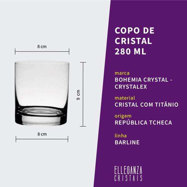 Imagem de Jogo 2 Copos De Cristal Whisky 280 Ml Linha Barline Bohemia