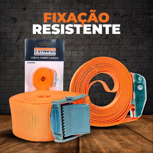 Jogo 2 Fitas Para Amarrar Carga Sem Catraca 1 (25,4mm)x2,5m - Starfer Imagem de Jogo 2 Fitas Para Amarrar Carga Sem Catraca 1 (25,4mm)x2,5m