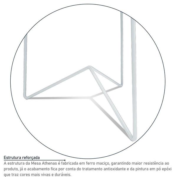 Imagem de Jogo 2 Mesas de Canto Lateral Athenas Tripé Redonda - Branca
