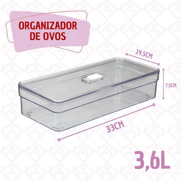 Imagem de Jogo 2 Organizadores Com Cesta e Tampa P/ Geladeira Alimentos