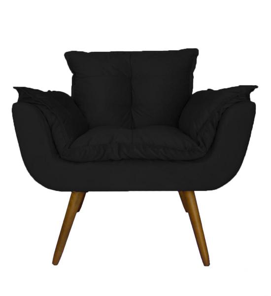 Imagem de Jogo 2 Poltronas Decorativa Estofada Para Consultório Opala Suede Preto - LM DECOR