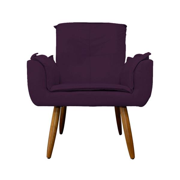 Imagem de Jogo 2 Poltronas Decorativas Para Sala Comercial Emília Plus Suede Roxo - DL Decor