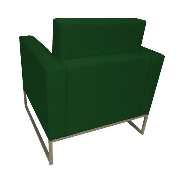 Imagem de Jogo 2 Poltronas Estofada Com Base de Ferro Para Consultório Grazi Suede Verde - DL DECOR