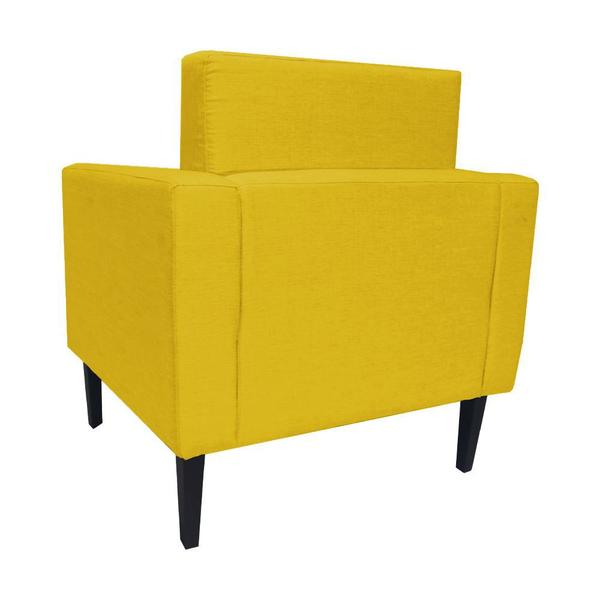 Imagem de Jogo 2 Poltronas Estofadas Para Escritório Manu Suede Amarelo - DL DECOR