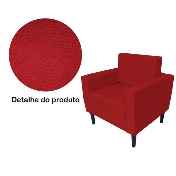 Imagem de Jogo 2 Poltronas Estofadas Para Escritório Manu Suede Vermelho - DL DECOR