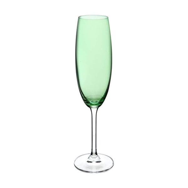 Imagem de Jogo 2 Taças Champanhe Gatro Cristal Ecológico 220ml Verde