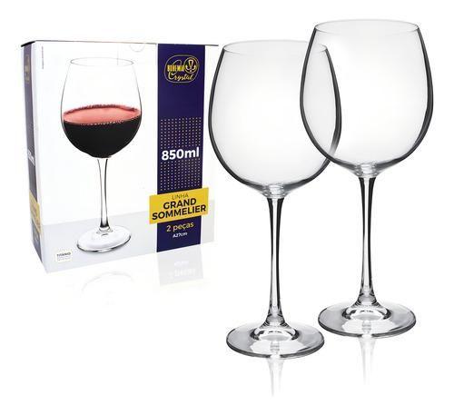 Imagem de Jogo 2 Taças Cristal Bohemia Vinho Grand Sommelier 850ml