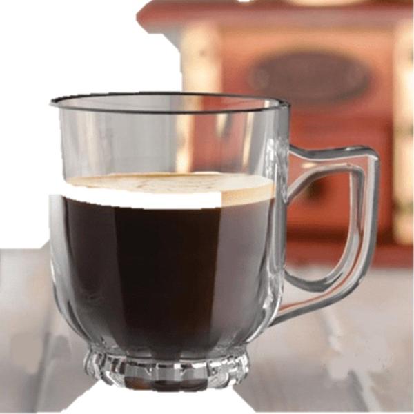 Imagem de Jogo 2 Xícaras de Café Mini Caneca de Vidro 90ml Orlando Transparente City Glass