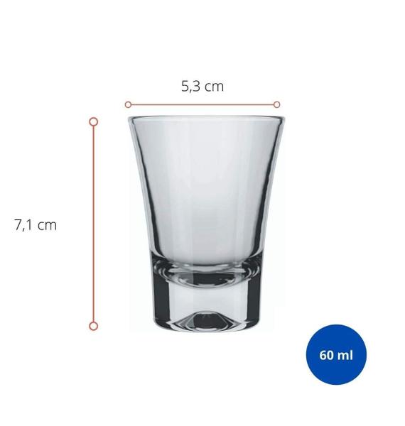 Imagem de Jogo 24 Copos de Dose Shot Olé Caninha 60ml Nadir