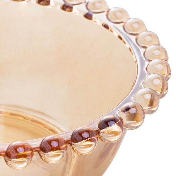 Jogo 3 Bowls de Cristal Pearl Âmbar Wolff 14x5cm Imagem de Jogo 3 Bowls de Cristal Pearl Âmbar Wolff 14x5cm