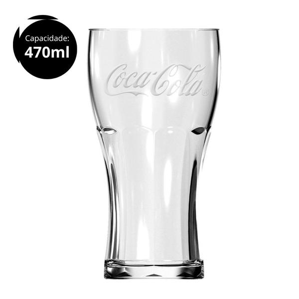 Imagem de Jogo 3 Copos Coca-Cola Vidro Transparente Contour 470ml - Nadir