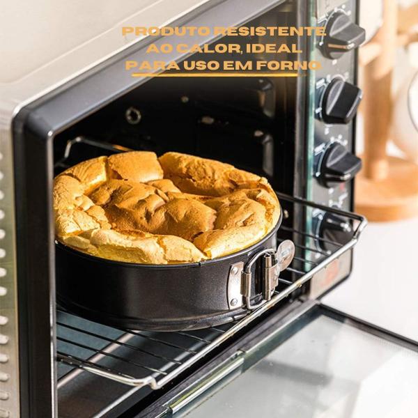 Jogo 3 Formas Para Bolo Torta C/ Fundo Removível Antiaderent - 123UTIL Imagem de Jogo 3 Formas Para Bolo Torta C/ Fundo Removível Antiaderent