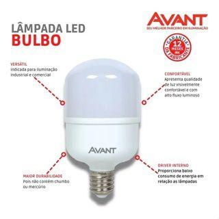 Imagem de Jogo 3 Lâmpadas Led Bulbo 50w Bivolt 6500k Luz Branca Sala