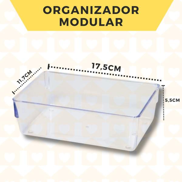 Imagem de Jogo 3 Organizador de Gavetas Modular 3 Porta Talheres Facas