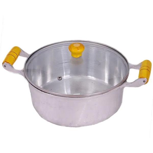Jogo 3 Panelas Caçarolas Aluminio Polido Tampa de Vidro 16 18 e 26 - OkayShop Imagem de Jogo 3 Panelas Caçarolas Aluminio Polido Tampa de Vidro 16 18 e 26