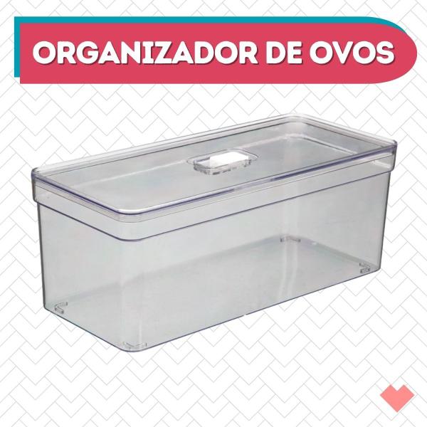 Imagem de Jogo 3 Un Organizadores Retangular Grande Porta Ovos Alimentos